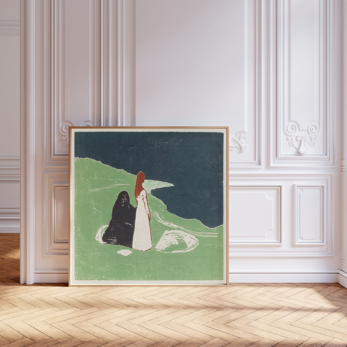 Edvard Munch — Two Women on the Shore | Woodcut Print