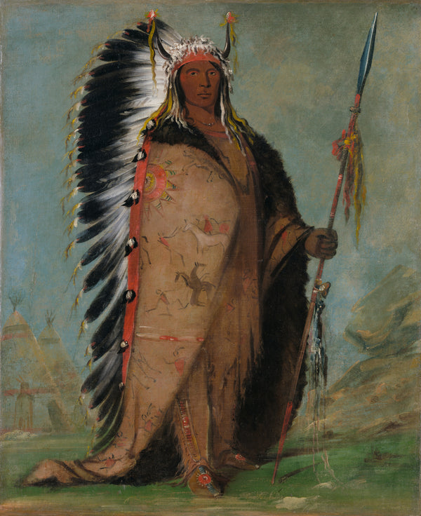 George Catlin — Ee-áh-sá-pa, Black Rock, a Two Kettle Chief | Western Art Print