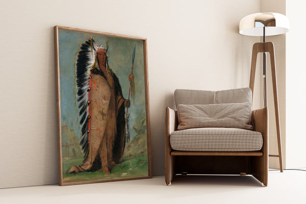 George Catlin — Ee-áh-sá-pa, Black Rock, a Two Kettle Chief | Western Art Print