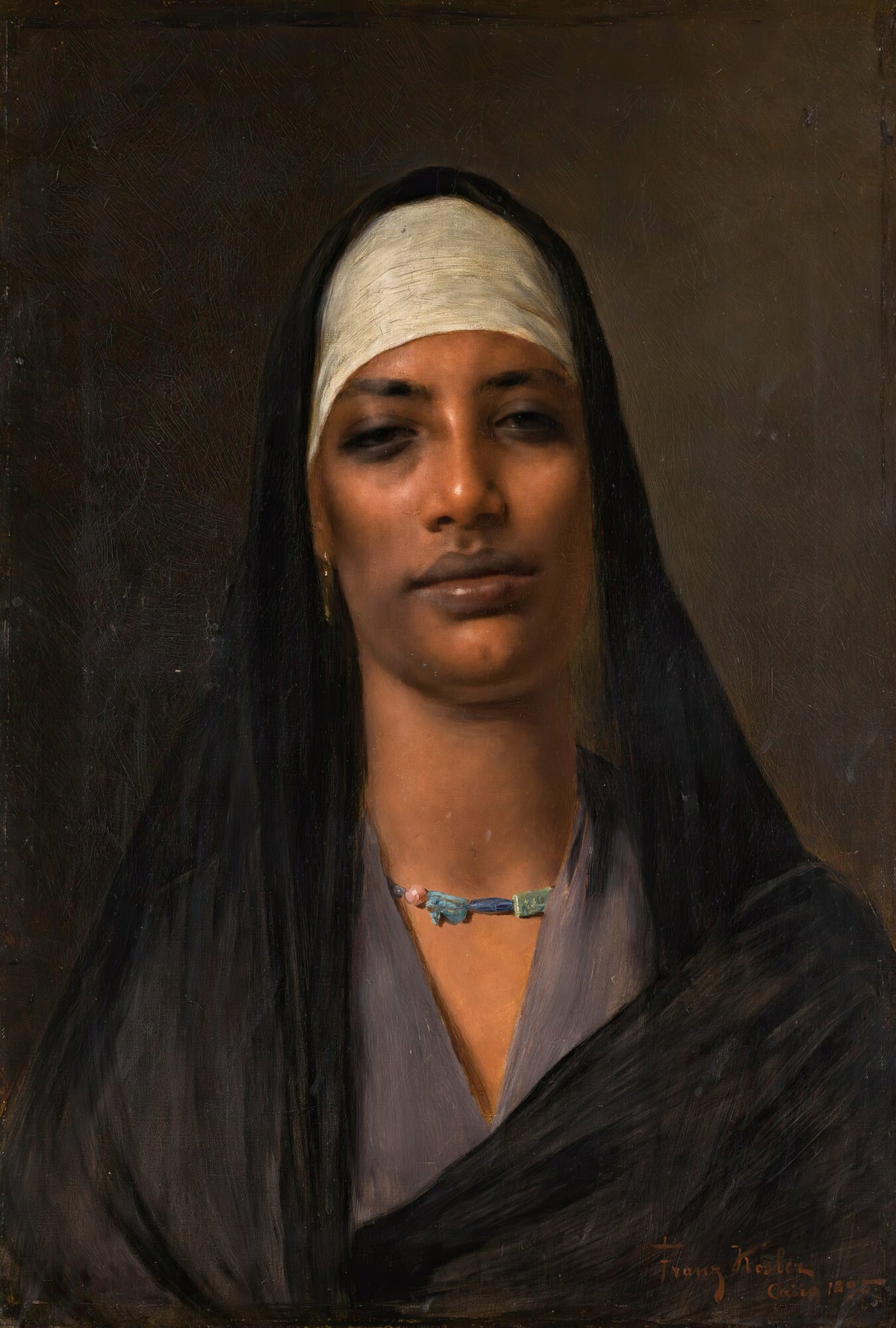 Franz Xaver Kosler — Egyptian Woman in a White Headscarf | Fine Art Print