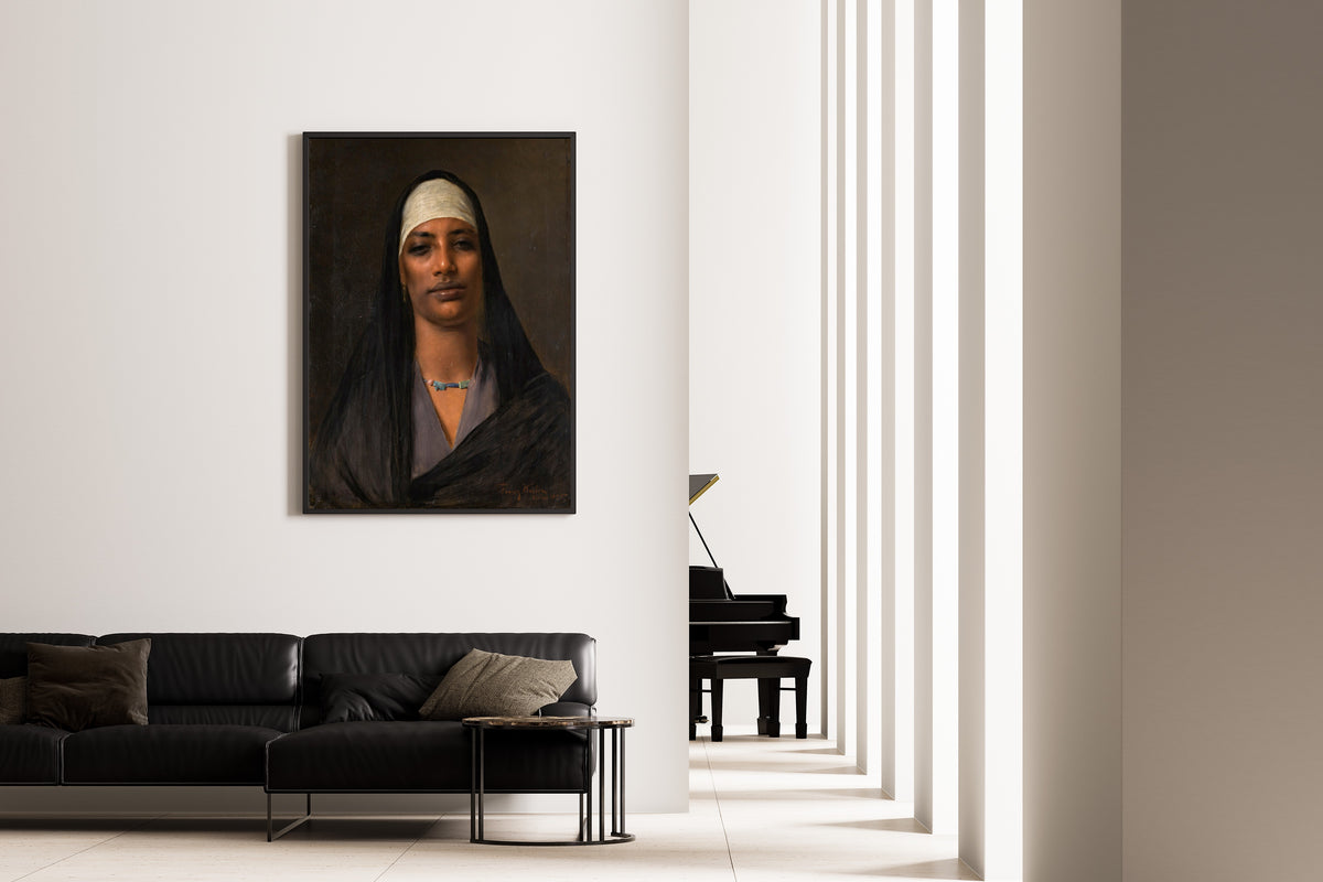 Franz Xaver Kosler — Egyptian Woman in a White Headscarf | Fine Art Print