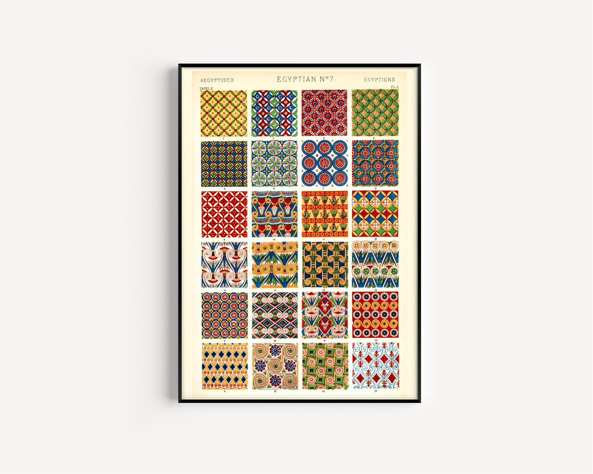 Owen Jones — Egyptian No. 7, from The Grammar of Ornament | Ornament Plate Print