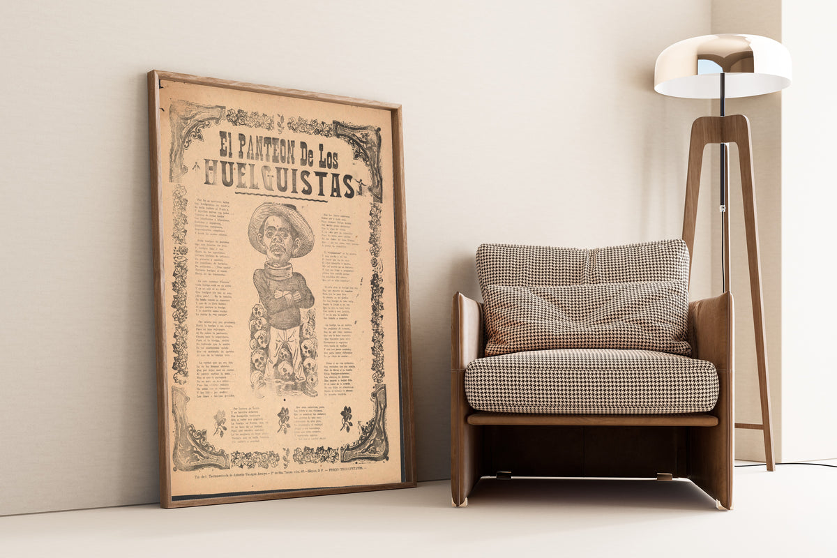 José Guadalupe Posada — El panteón de los huelguistas | Relief Print