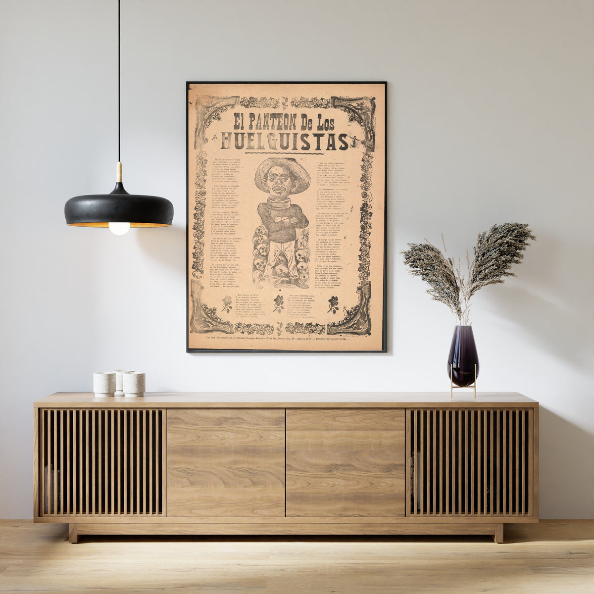 José Guadalupe Posada — El panteón de los huelguistas | Relief Print