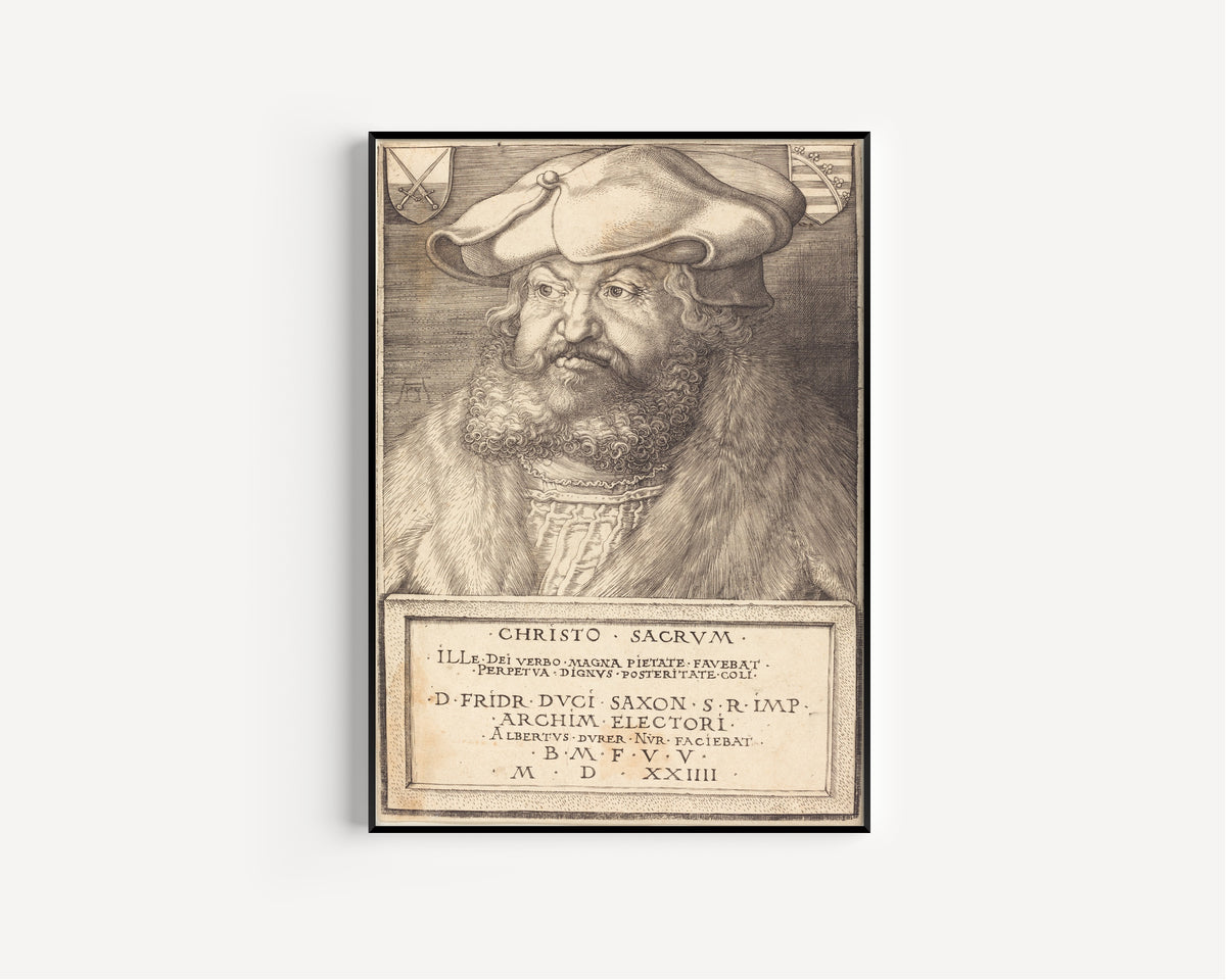 Albrecht Dürer — Elector Frederick the Wise of Saxony | Engraving Print
