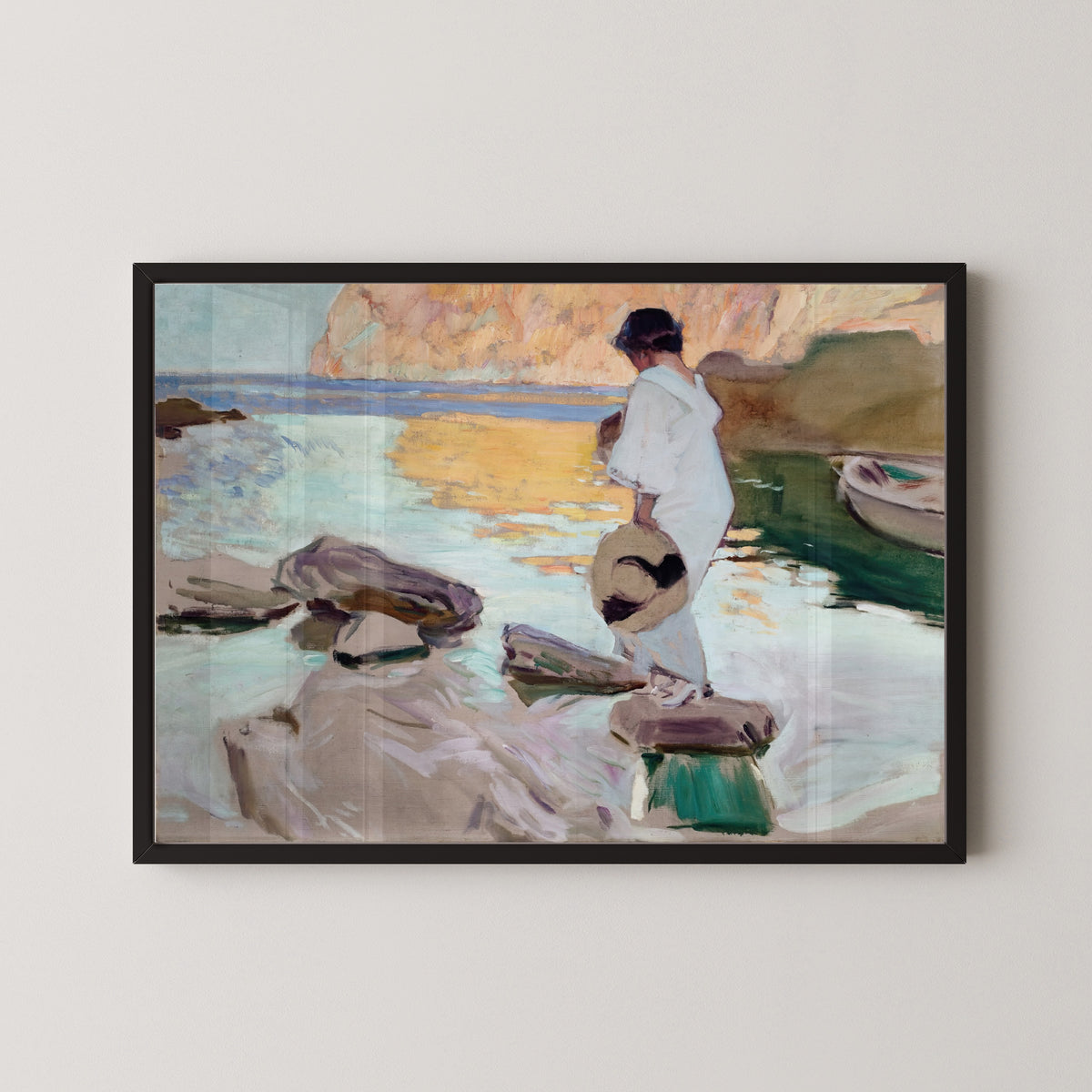 Joaquín Sorolla — Elena at Cala de San Vicente | Fine Art Print
