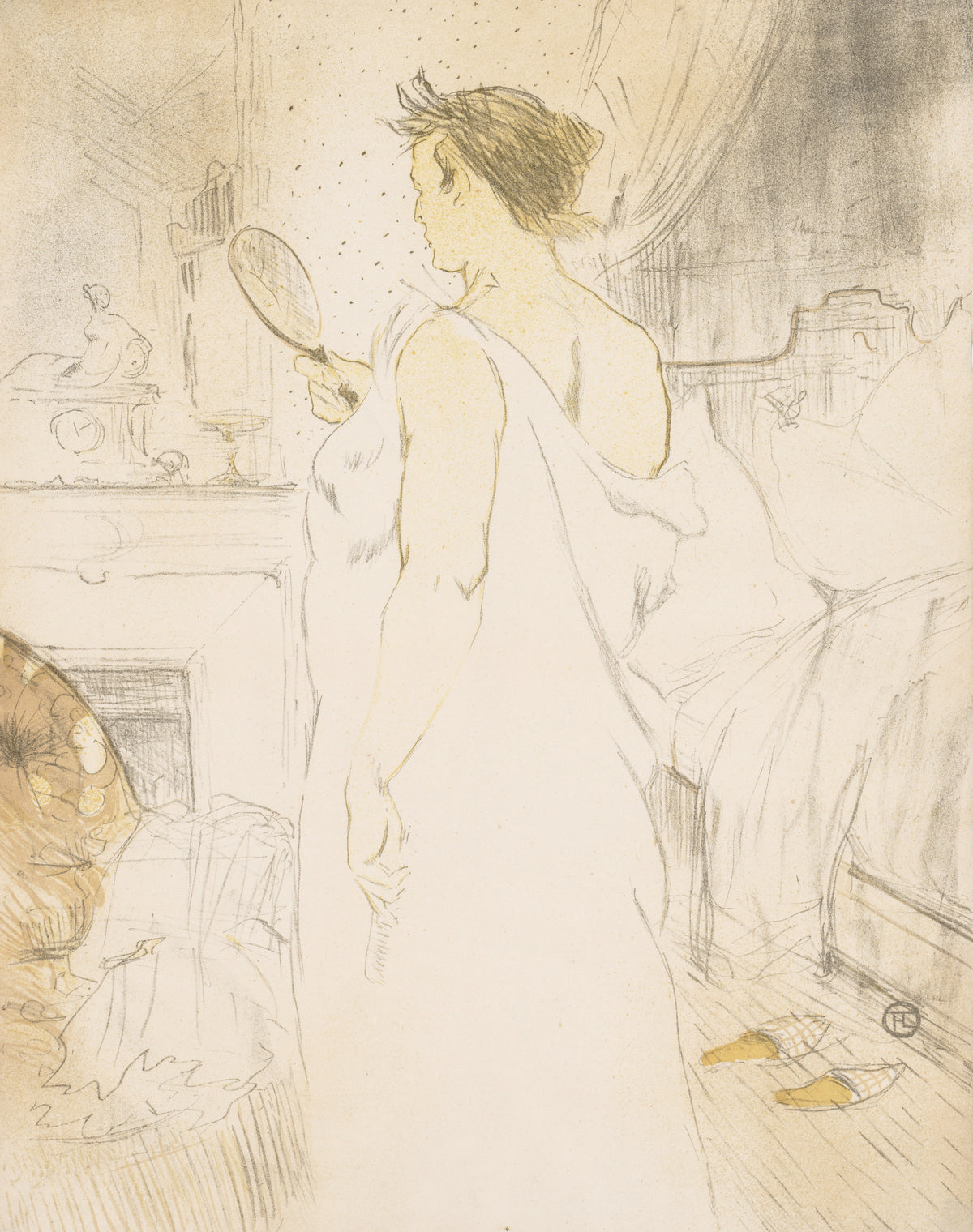Henri de Toulouse-Lautrec — Elles: Woman with a Hand Mirror | Lithograph Print