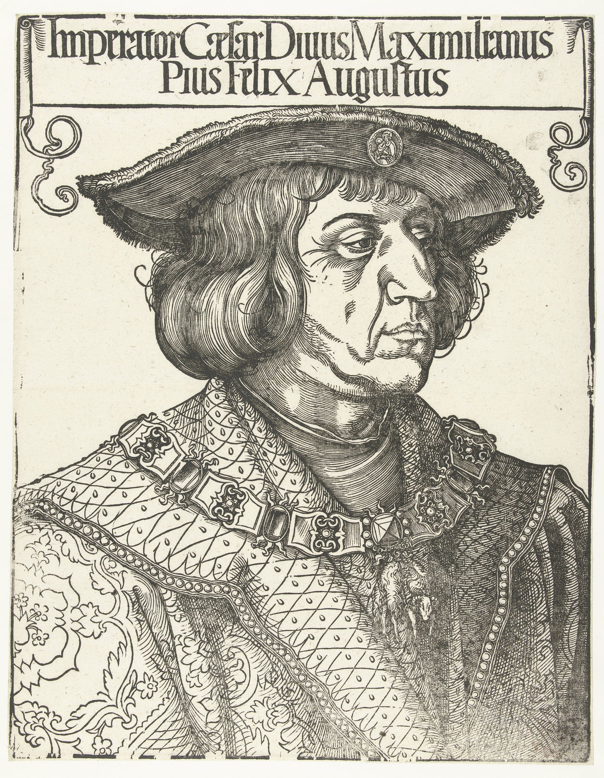 Albrecht Dürer — Emperor Maximilian I | Woodcut Print