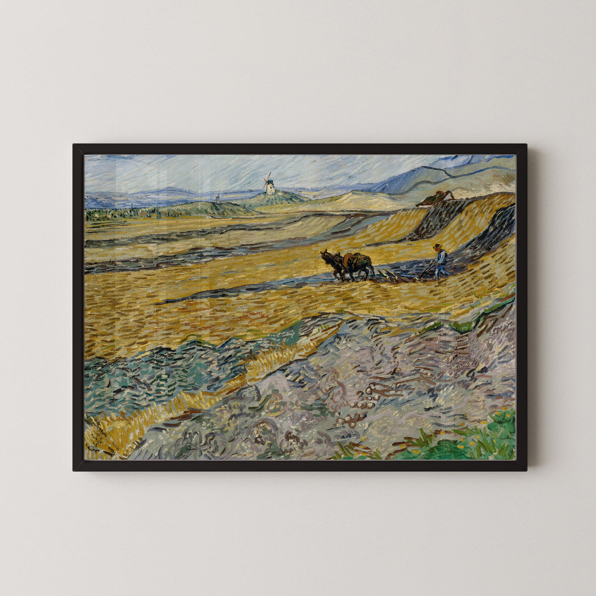 Vincent van Gogh — Enclosed Field with Ploughman | Fine Art Print