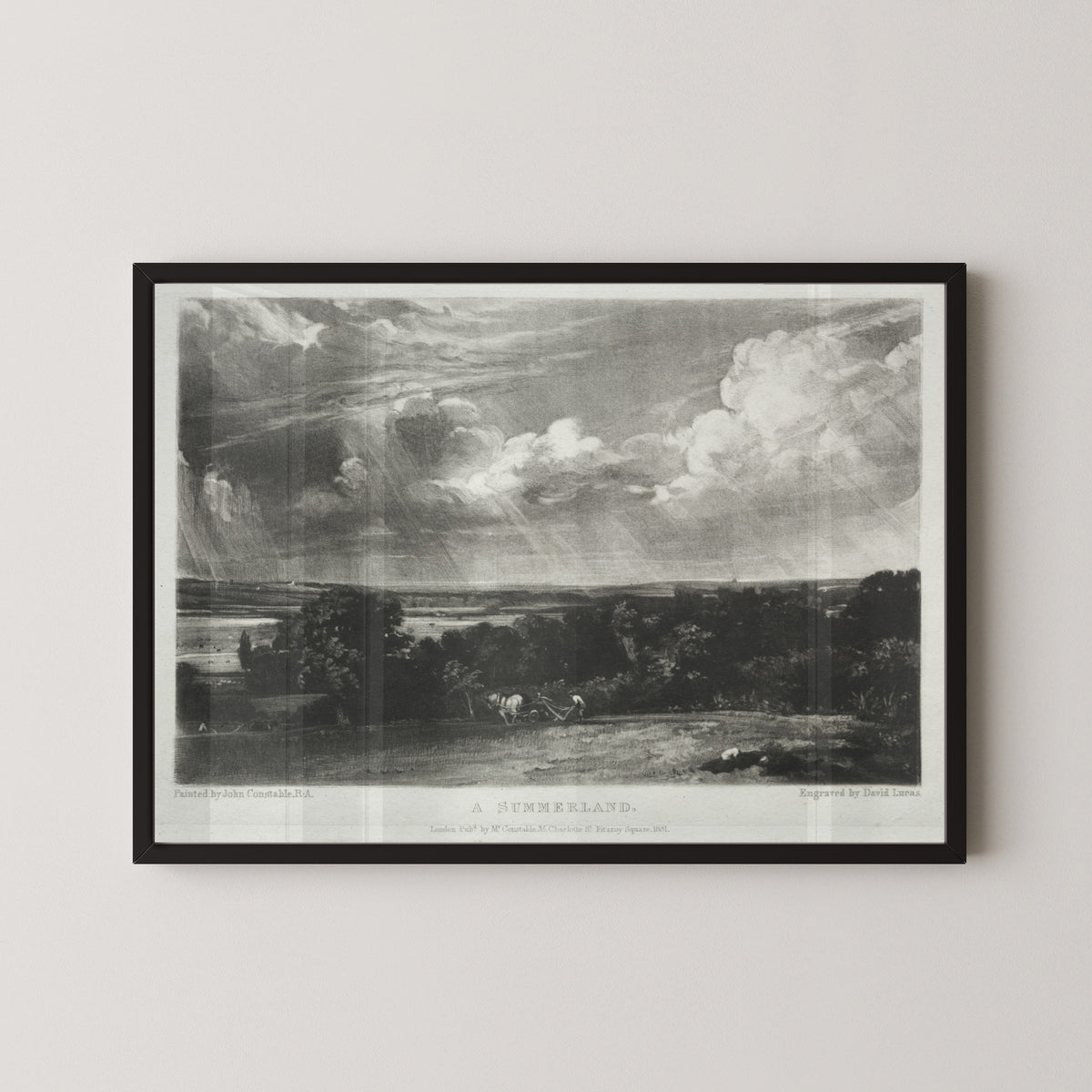 John Constable — English Landscape: A Summerland | Mezzotint Print