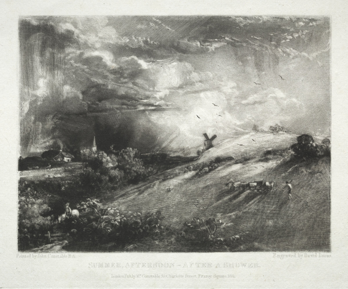 John Constable — English Landscape: Summer Afternoon, After a Shower | Mezzotint Print