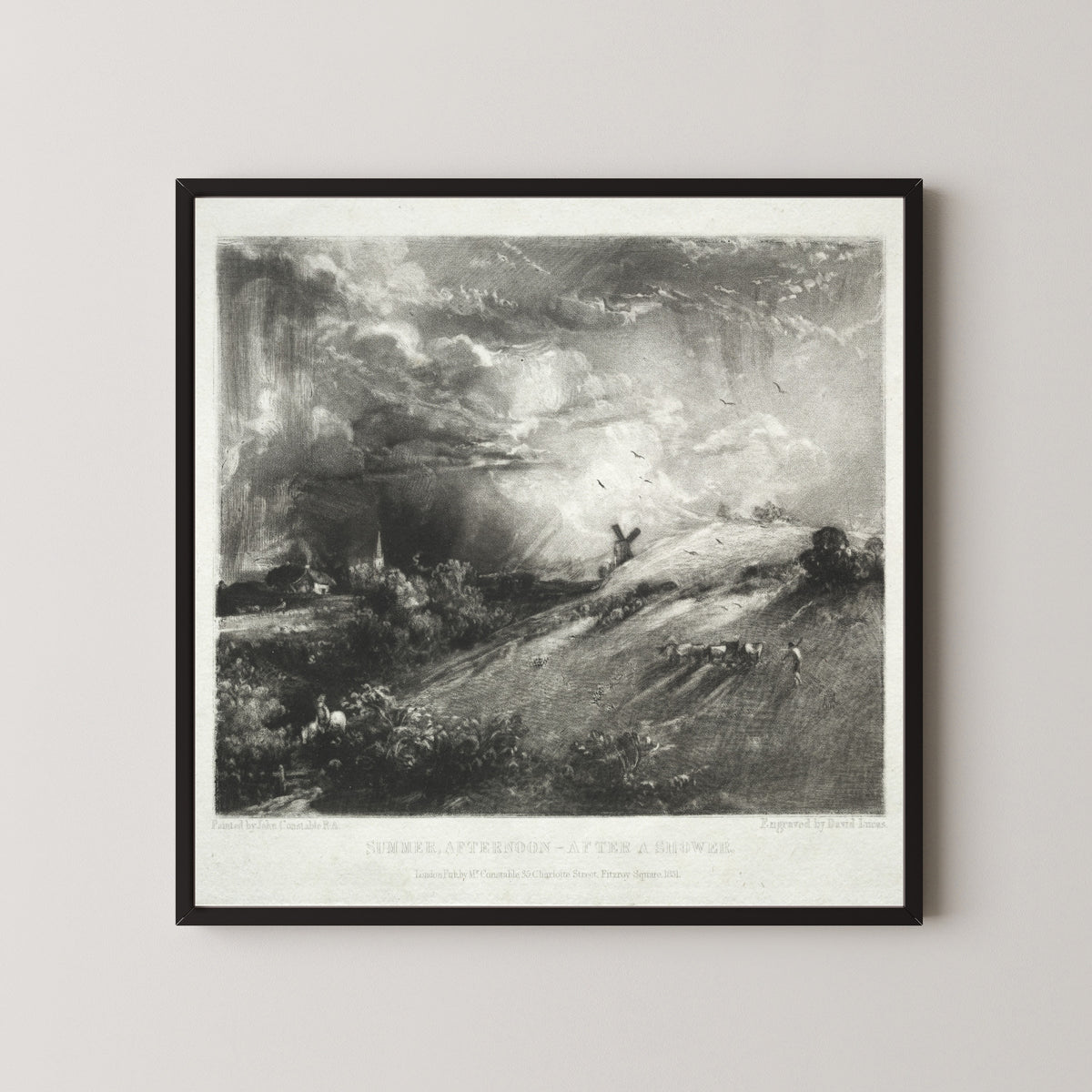 John Constable — English Landscape: Summer Afternoon, After a Shower | Mezzotint Print