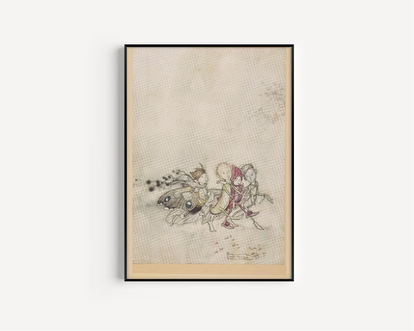 Arthur Rackham — Enter Peaseblossom, Cobweb, Moth, and Mustardseed | Shakespeare Illustration Print