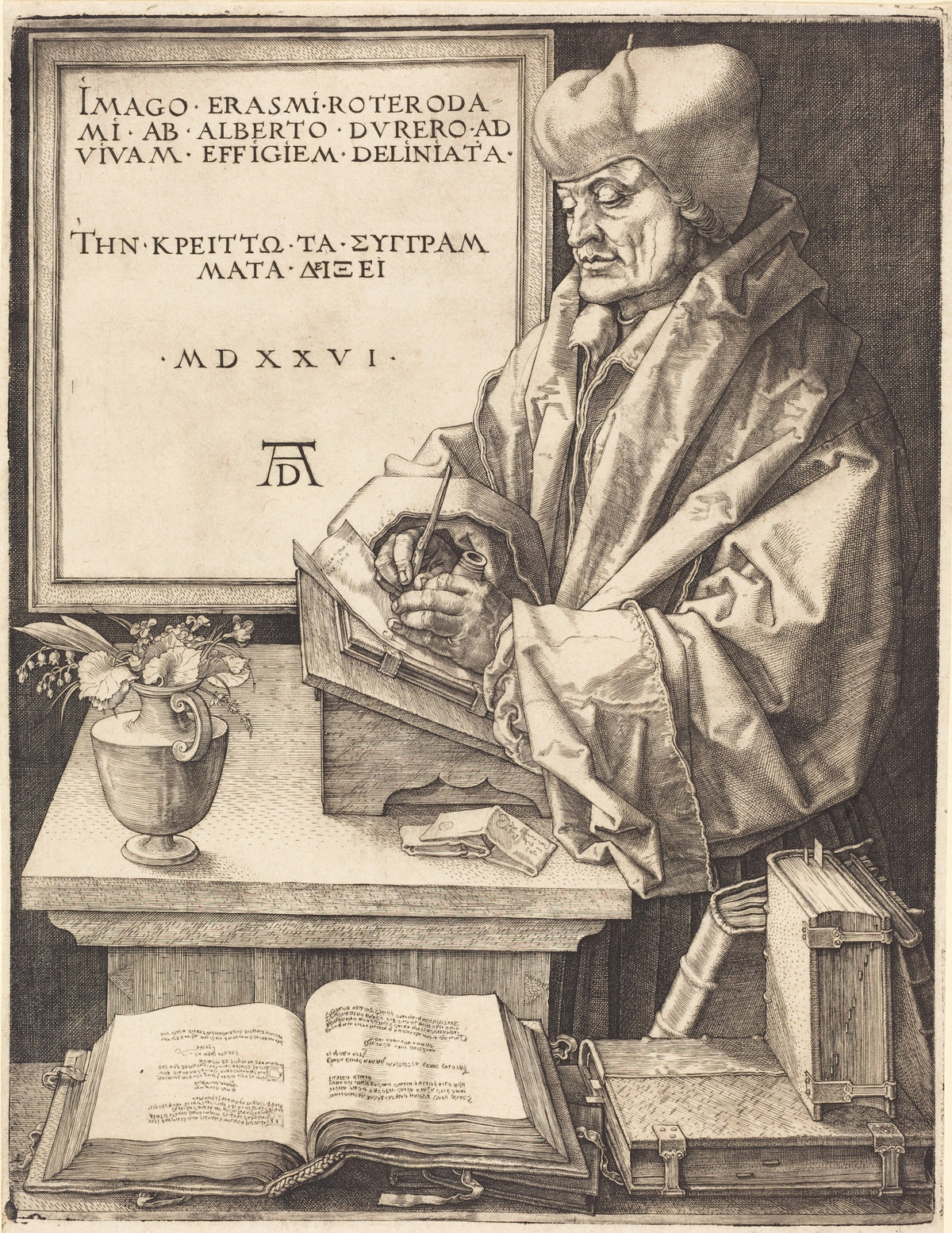 Albrecht Dürer — Erasmus of Rotterdam | Engraving Print
