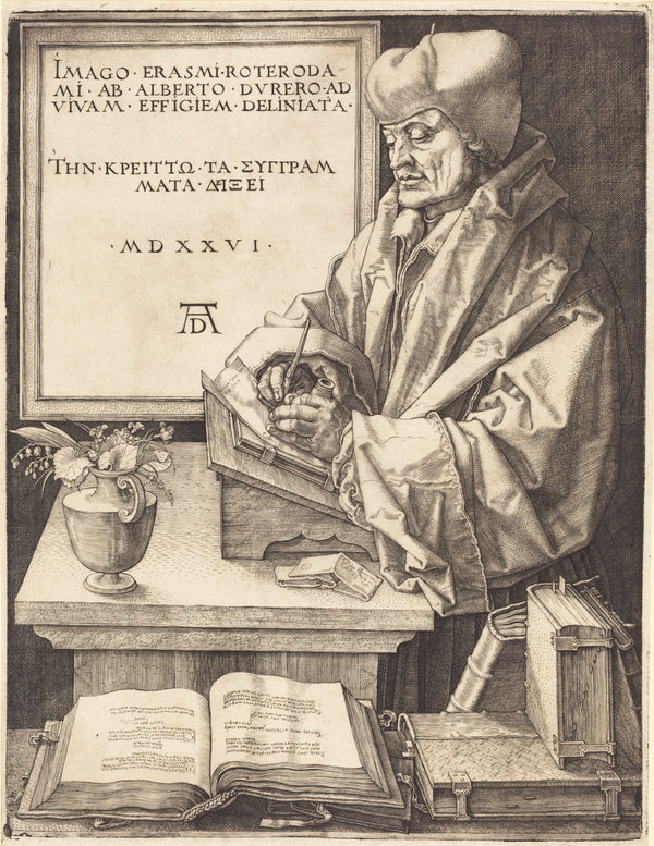 Albrecht Dürer — Erasmus of Rotterdam | Engraving Print