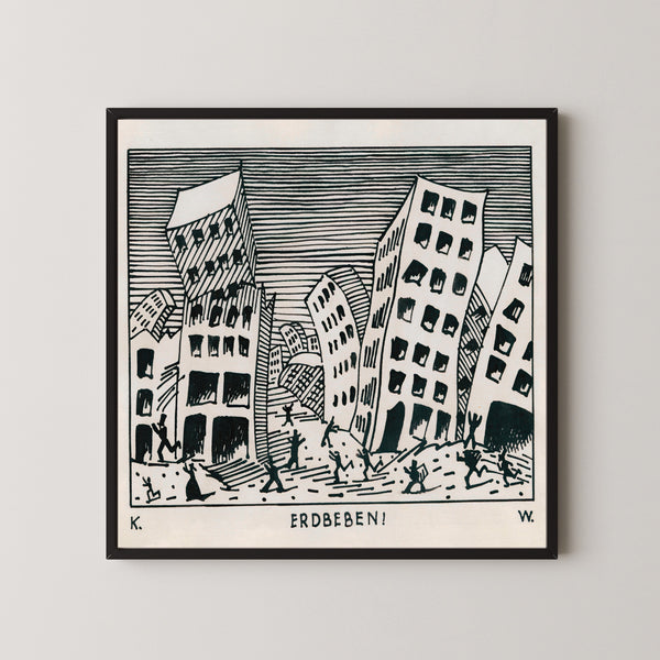 Karl Wiener — Erdbeben! (Earthquake) | Vintage Poster Print