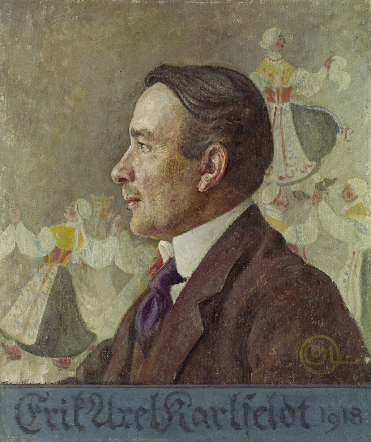 Carl Larsson — Erik Axel Karlfeldt, the Poet | Swedish Oil Painting Print