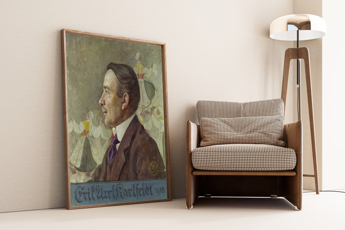Carl Larsson — Erik Axel Karlfeldt, the Poet | Swedish Oil Painting Print