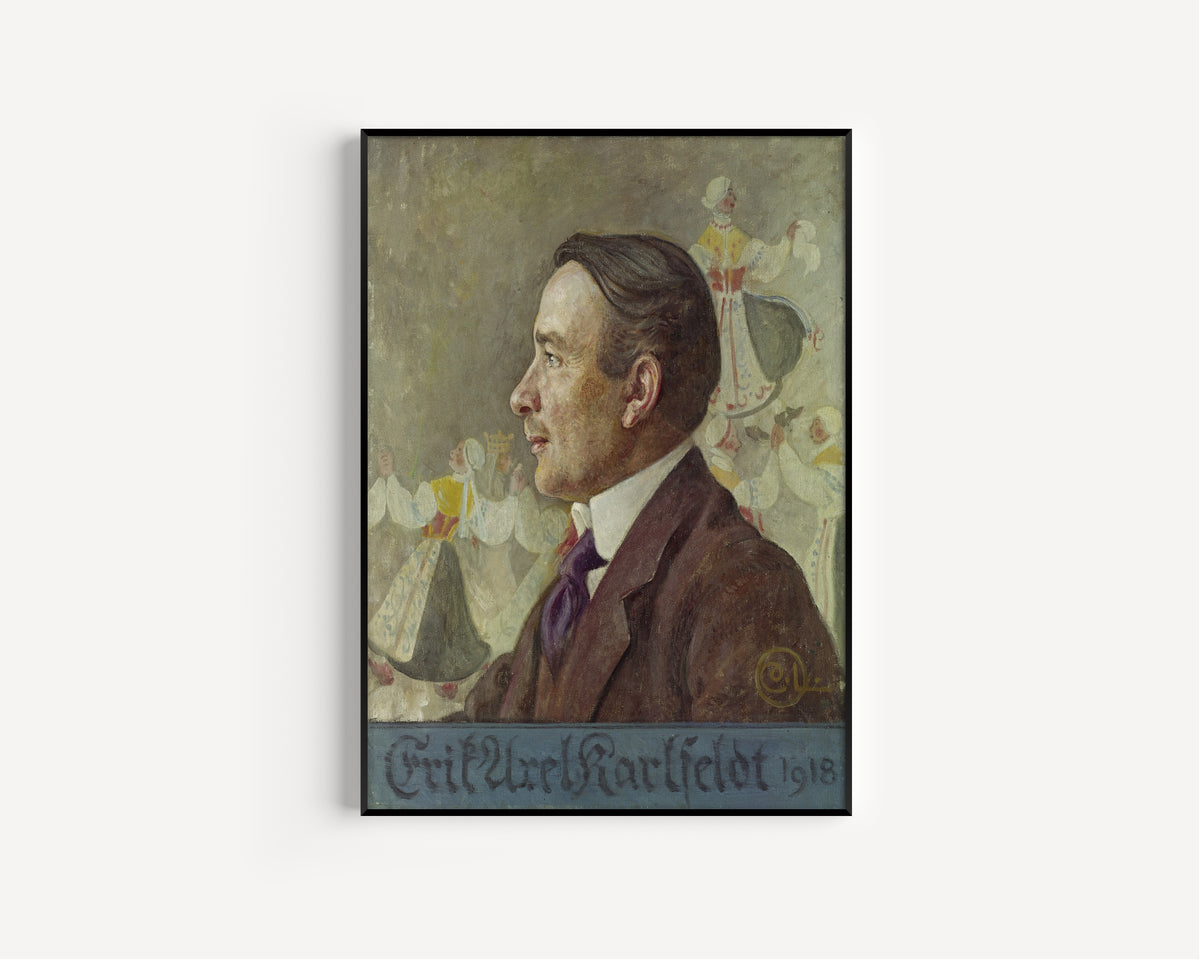 Carl Larsson — Erik Axel Karlfeldt, the Poet | Swedish Oil Painting Print