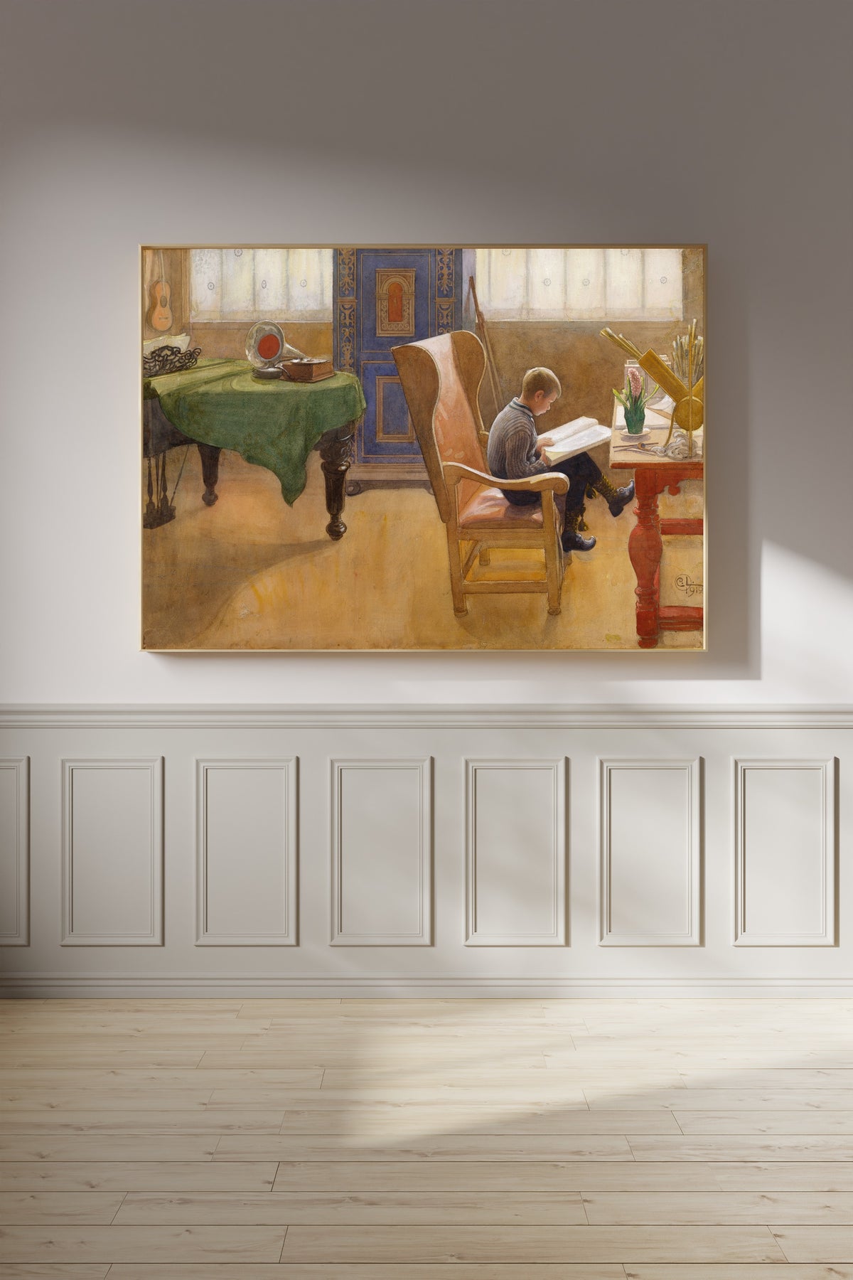 Carl Larsson — Esbjörn at the Study Corner | Swedish Watercolour Print