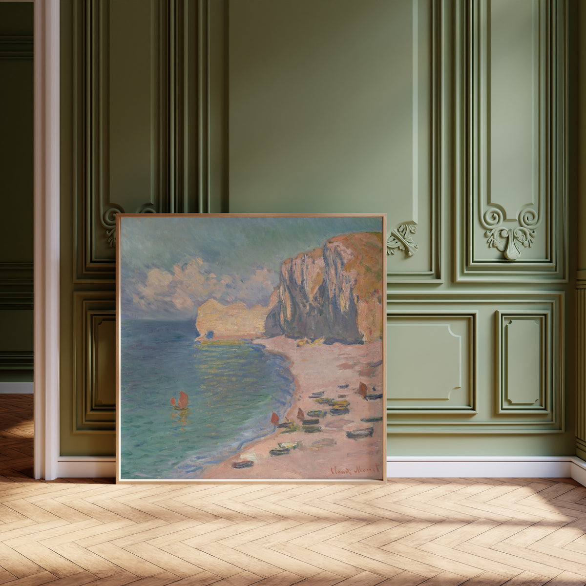 Claude Monet — Étretat, The Beach and the Falaise d'Amont | Fine Art Print
