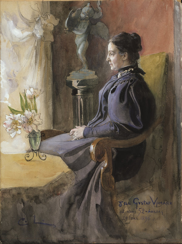 Carl Larsson — Eva Upmark, née Kindstrand | Swedish Watercolour Print