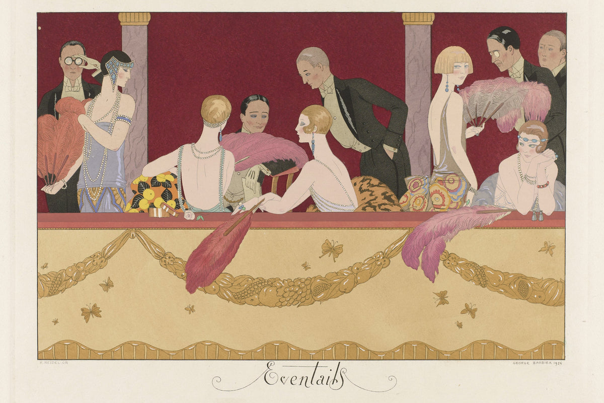 George Barbier — Eventails [Fans] | Art Deco Fashion Print