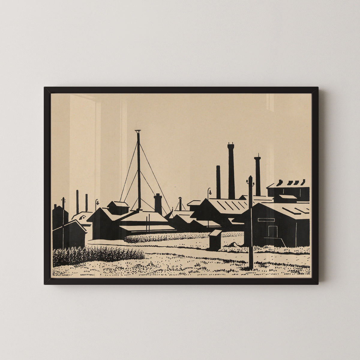 Karl Wiener — Fabriksanlagen (Factory Complex) | Modernist Illustration Print