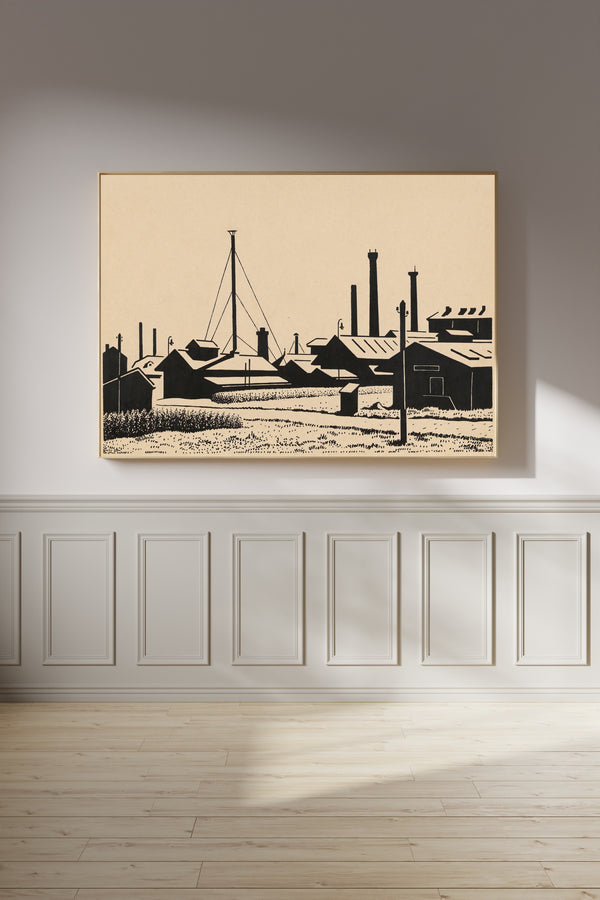 Karl Wiener — Fabriksanlagen (Factory Complex) | Modernist Illustration Print