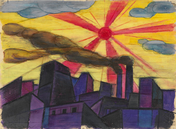 Karl Wiener — Fabriksstadt (Factory Town) | Expressionist Art Print