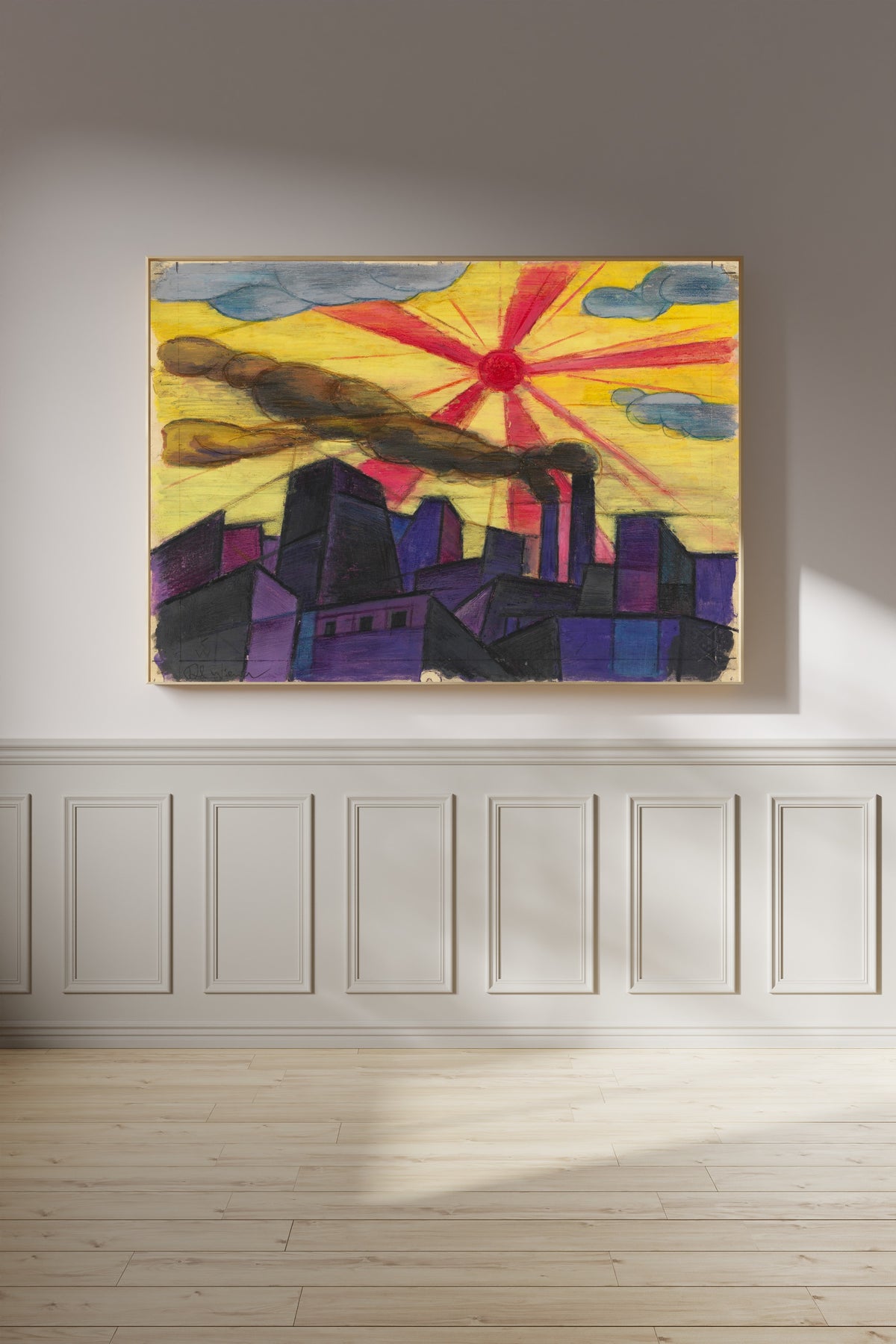 Karl Wiener — Fabriksstadt (Factory Town) | Expressionist Art Print