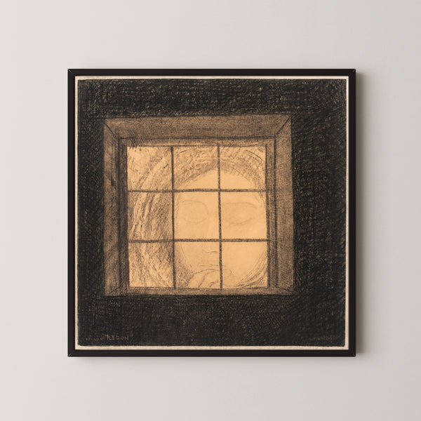 Odilon Redon — Face Behind a Window | Drawing Print