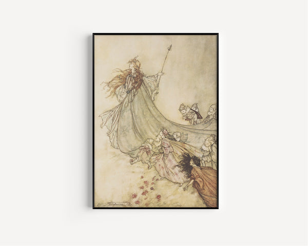Arthur Rackham — Fairies, Away! We Shall Chide Downright If I Longer Stay | Shakespeare Illustration Print