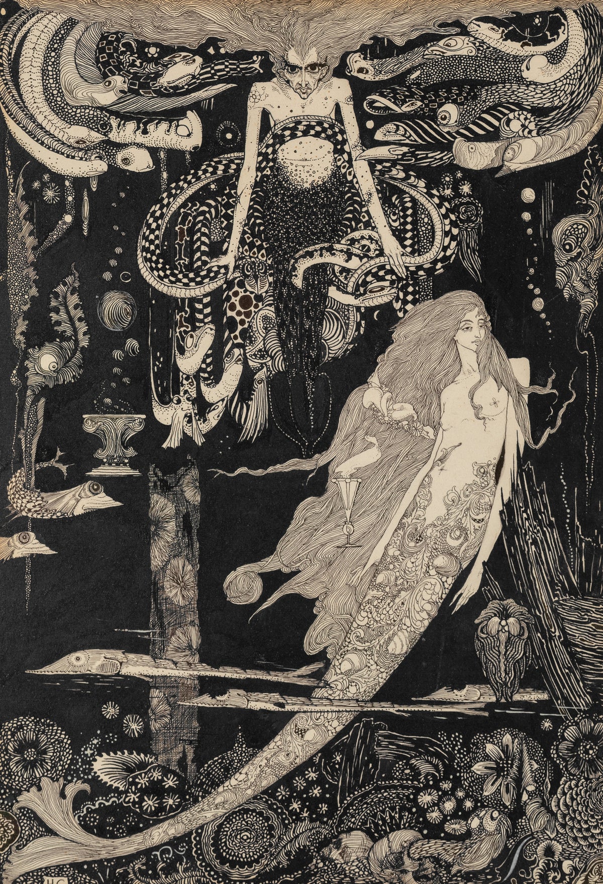 Harry Clarke — Fairy Tales by Hans Andersen: The Little Sea Maid | Fairy Tale Illustration Print