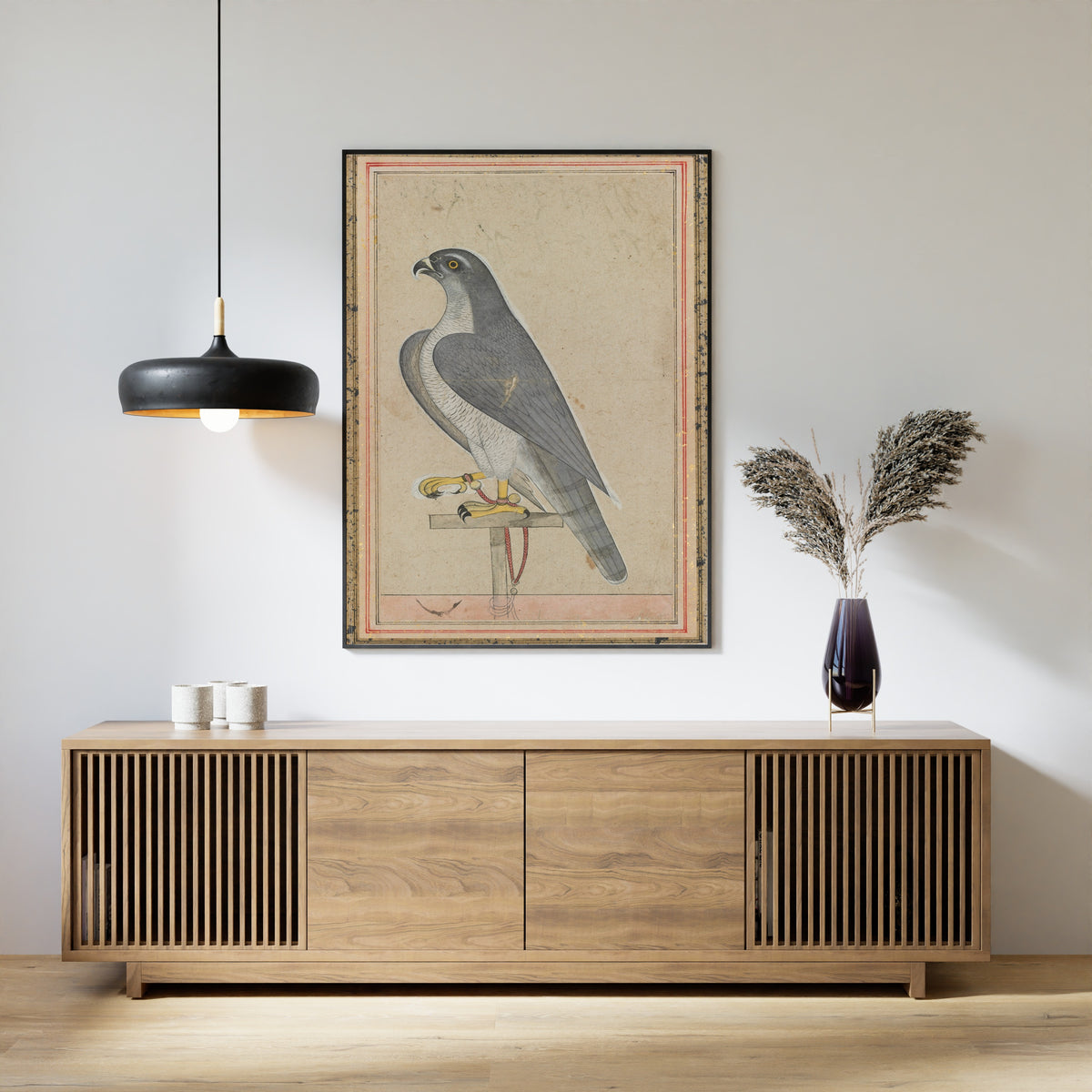 Pahari school — Falcon | Indian Miniature Painting Print