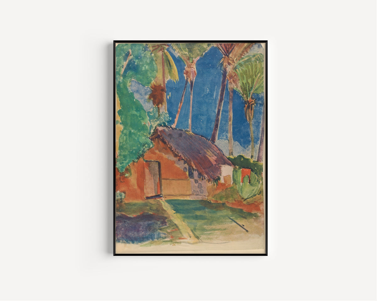 Paul Gauguin — Fare sous les cocotiers (House under the Coconut Palms) | Fine Art Print