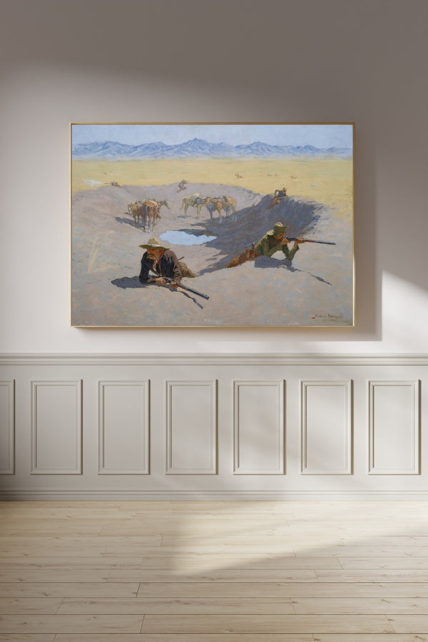 Frederic Remington — Fight for the Waterhole | Western Art Print