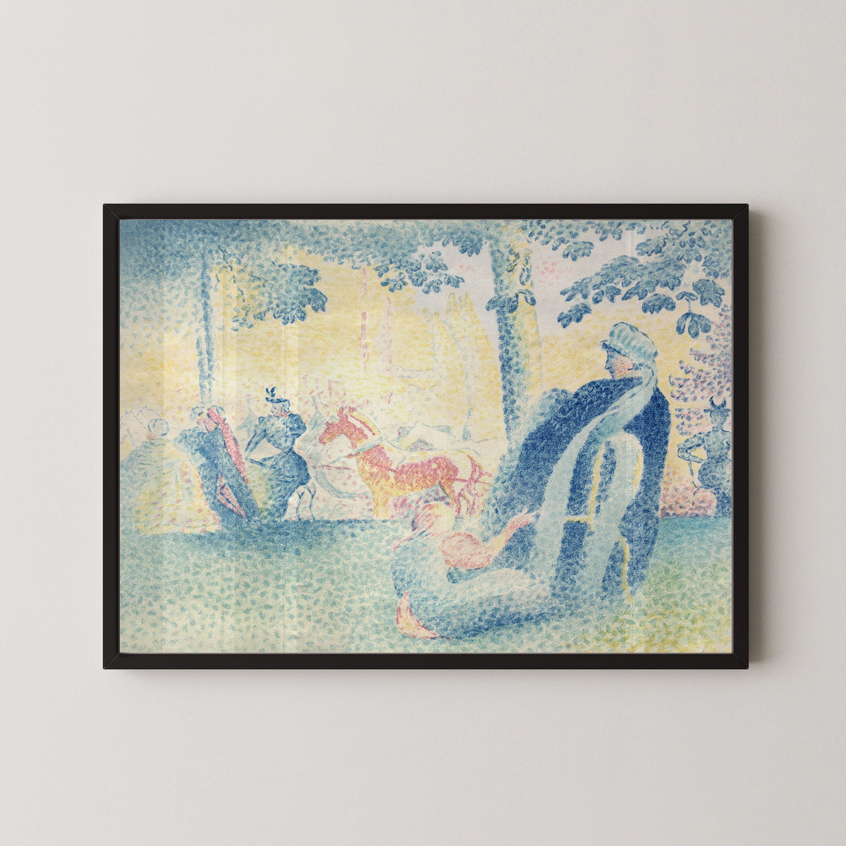 Henri-Edmond Cross — Figures beneath pines by the sea | Fine Art Print