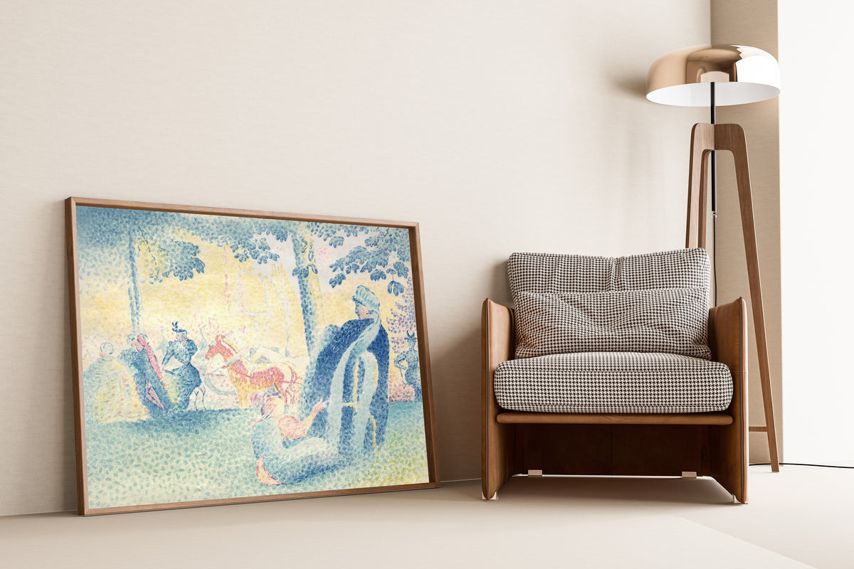 Henri-Edmond Cross — Figures beneath pines by the sea | Fine Art Print