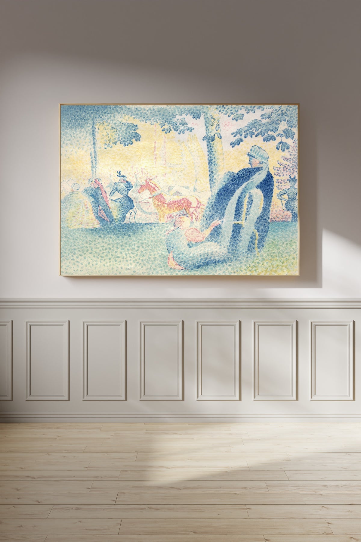 Henri-Edmond Cross — Figures beneath pines by the sea | Fine Art Print