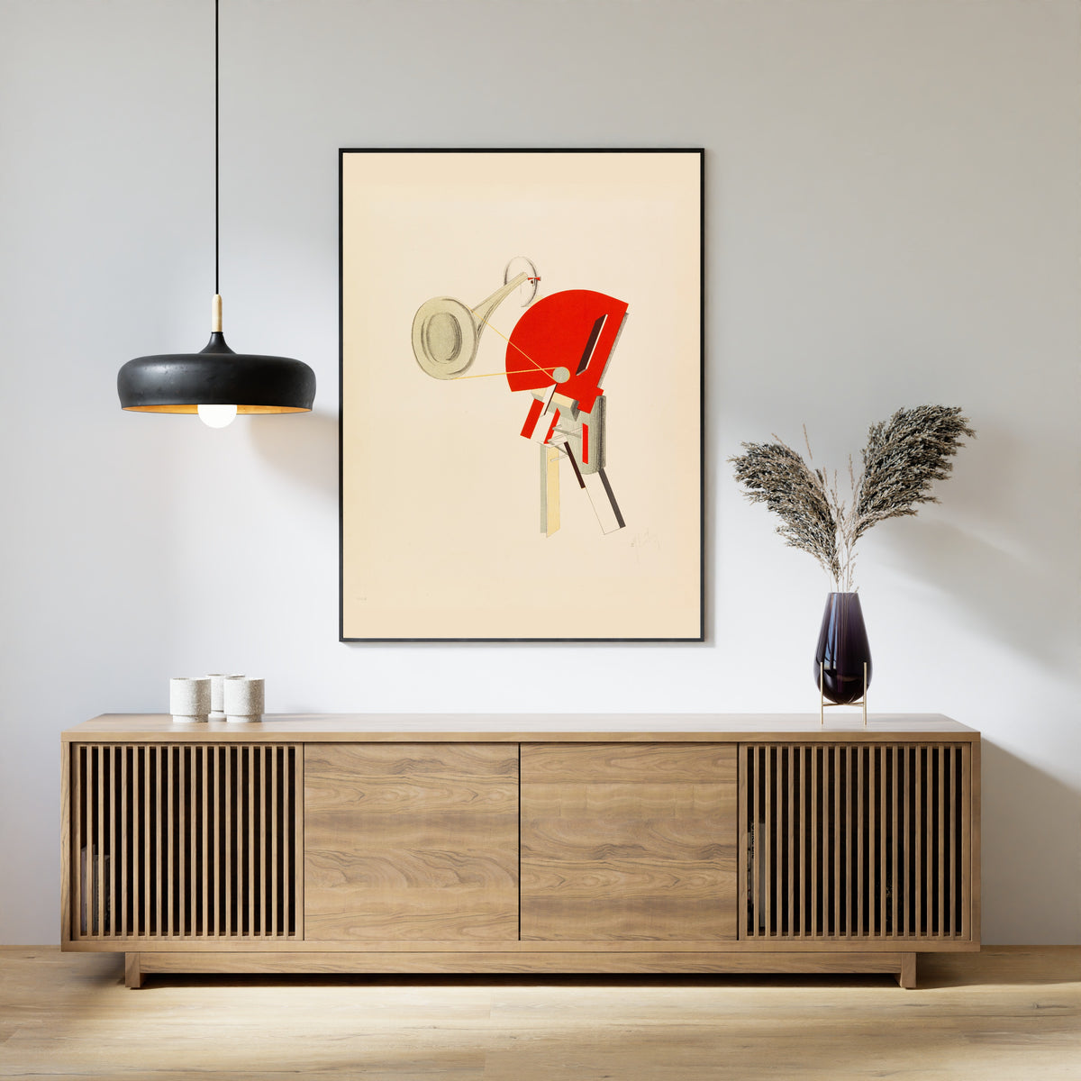 El Lissitzky — Figurines: The Announcer (Ansager) | Constructivist Lithograph Print