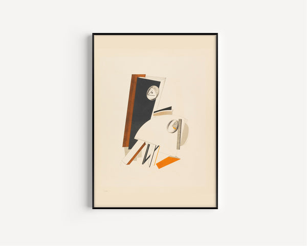 El Lissitzky — Figurines: The Anxious One (Ängstliche) | Constructivist Lithograph Print