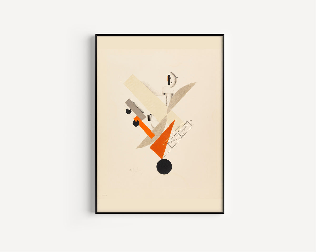 El Lissitzky — Figurines: The Globetrotter (in Time) | Constructivist Lithograph Print