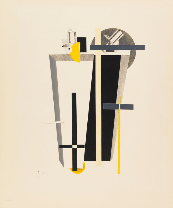 El Lissitzky — Figurines: The Gravediggers (Totengräber) | Constructivist Lithograph Print