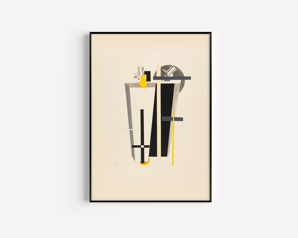 El Lissitzky — Figurines: The Gravediggers (Totengräber) | Constructivist Lithograph Print