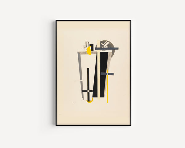 El Lissitzky — Figurines: The Gravediggers (Totengräber) | Constructivist Lithograph Print