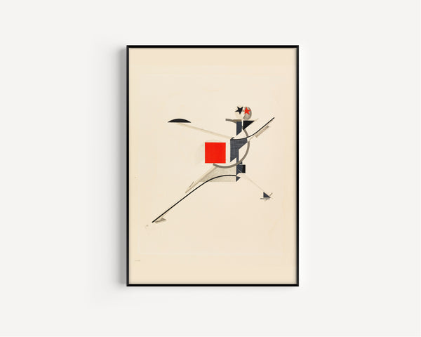 El Lissitzky — Figurines: The New Man (Neuer) | Constructivist Lithograph Print
