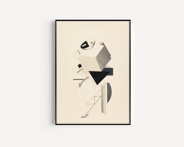 El Lissitzky — Figurines: The Sentry (Posten) | Constructivist Lithograph Print