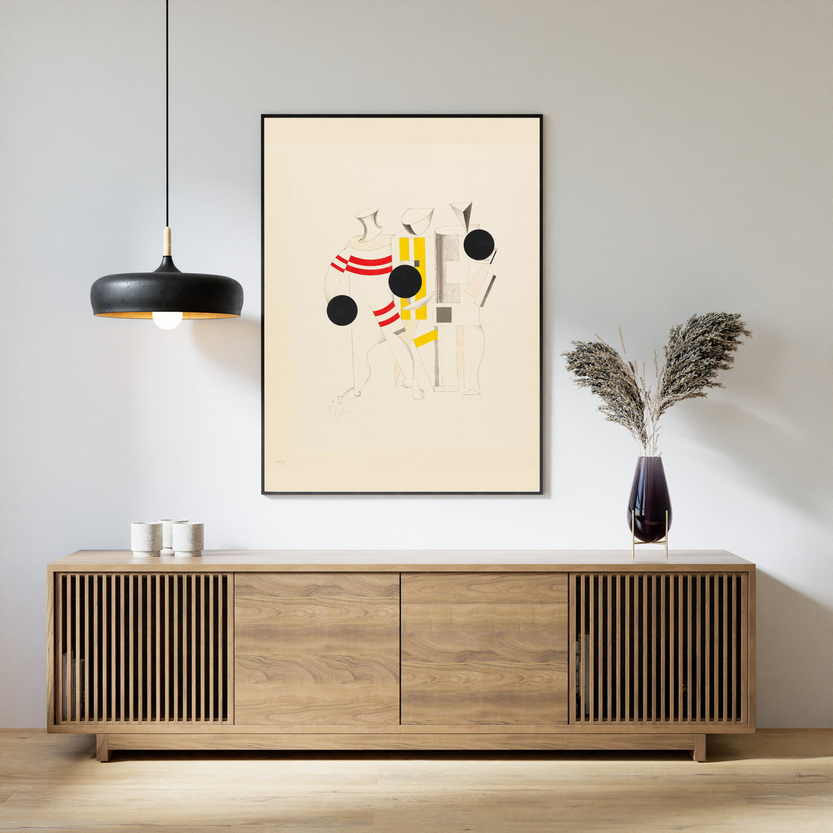 El Lissitzky — Figurines: The Sportsmen (Sportsmänner) | Constructivist Lithograph Print