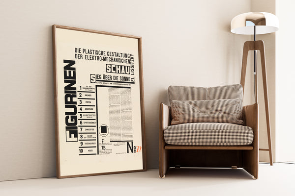 El Lissitzky — Figurines: Victory over the Sun (Title Page) | Constructivist Lithograph Print